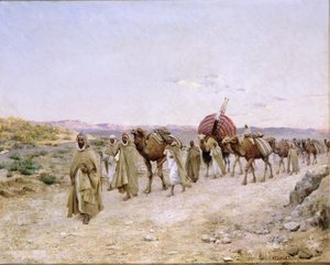 Karaván Biskra közelében, 1892